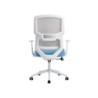 Silla q-connect oficina lucca malla base metalica alt max 1090 anc 700 prof 650 ruedas premium color blanco gris azul