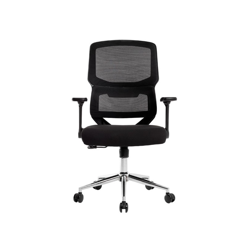 Silla q-connect oficina lucca malla base metalica alt max 1090 anc 700 prof 650 ruedas premium color negro Silla q-connect oficina lucca malla base metalica alt max 1090 anc 700 prof 650 ruedas premium color negro