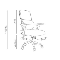 Silla q-connect oficina lucca malla base metalica alt max 1090 anc 700 prof 650 ruedas premium color negro