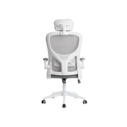Silla q-connect ergonomica pal ermo malla base nylon alt max 1300 anc 610 prof 600 ruedas premium color blanco gris