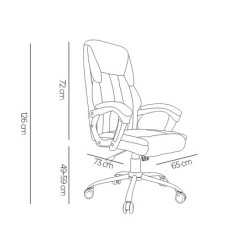Silla q-connect direccion bolz ano simil piel base metalica alt max 1260 anc 650 prof 730 mm ruedas premium color negro
