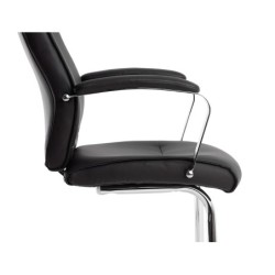 Silla q-connect escritorio mod ena simil piel base metalica alt max 1050 anc 630 prof 650 color negro