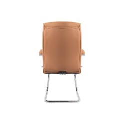 Silla q-connect escritorio mod ena simil piel base metalica alt max 1050 anc 630 prof 650 color crema