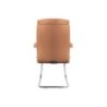 Silla q-connect escritorio mod ena simil piel base metalica alt max 1050 anc 630 prof 650 color crema