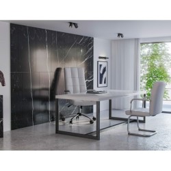 Silla q-connect direccion piav e simil piel base metalica alt max 1250 anc 610 prof 700 mm ruedas premium color blanco