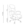 Silla q-connect direccion vero na simil piel base metalica alt max 1210 anc 650 prof 730 mm ruedas premium color blanco