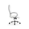 Silla q-connect direccion vero na simil piel base metalica alt max 1210 anc 650 prof 730 mm ruedas premium color blanco
