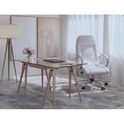 Silla q-connect direccion vero na simil piel base metalica alt max 1210 anc 650 prof 730 mm ruedas premium color blanco