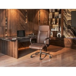 Silla q-connect direccion vero na simil piel base metalica alt max 1210 anc 650 prof 730 mm ruedas premium color marron