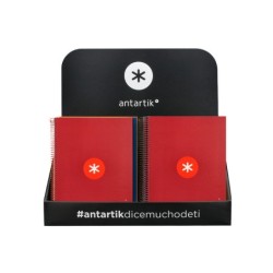 Cuaderno espiral a4 micro antartik tapa forrada 80h 90 gr cuadro 5mm 1 banda 4 taladros exp. 20 unidades