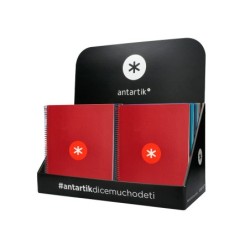 Cuaderno espiral a4 micro antartik tapa forrada 80h 90 gr cuadro 5mm 1 banda 4 taladros exp. 20 unidades