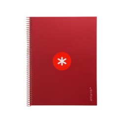 Cuaderno espiral a4 micro antartik tapa forrada 80h 90 gr cuadro 5mm 1 banda 4 taladros exp. 20 unidades
