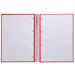 Cuaderno espiral a4 micro antartik tapa forrada 80h 90 gr cuadro 5mm 1 banda 4 taladros exp. 20 unidades