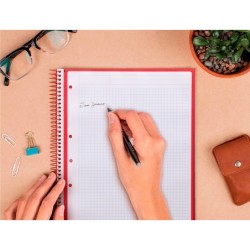 Cuaderno espiral a4 micro antartik tapa forrada 80h 90 gr cuadro 5mm 1 banda 4 taladros exp. 20 unidades