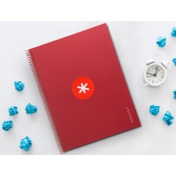 Cuaderno espiral a4 micro antartik tapa forrada 80h 90 gr cuadro 5mm 1 banda 4 taladros exp. 20 unidades