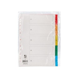 Separador q-connect plastico juego de 5 separadores din a4 multitaladro