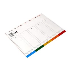 Separador q-connect plastico juego de 5 separadores din a4 multitaladro
