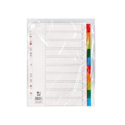 Separador q-connect plastico juego de 10 separadores din a4 multitaladro