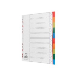 Separador q-connect plastico juego de 10 separadores din a4 multitaladro