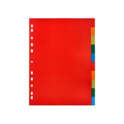 Separador q-connect plastico juego de 10 separadores din a4 multitaladro