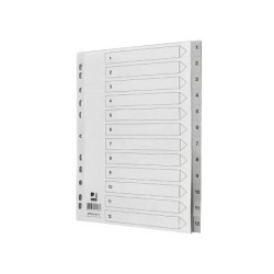 Separador numerico q-connect plastico 1-12 juego de 12 separadores din a4 multitaladro