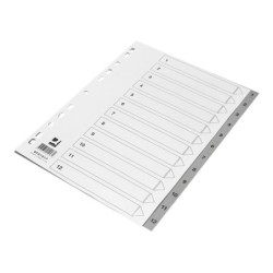Separador numerico q-connect plastico 1-12 juego de 12 separadores din a4 multitaladro
