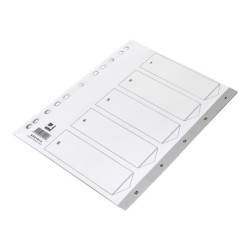 Separador numerico q-connect plastico 1-5 juego de 5 separadores din a4 multitaladro
