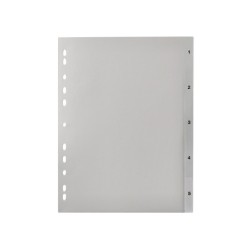 Separador numerico q-connect plastico 1-5 juego de 5 separadores din a4 multitaladro