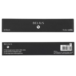 Recambio roller belius negro 0,7 mm caja 3 unidades