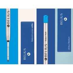 Recambio boligrafo belius azul 0,8 mm caja 3 unidades