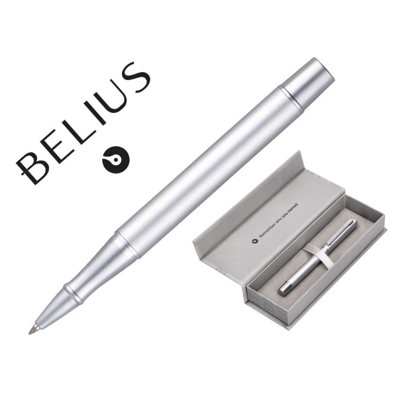 Roller belius unstoppable color plateado tinta negra caja de diseño Roller belius unstoppable color plateado tinta negra caja de diseño