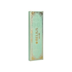 Boligrafo belius macaron bliss forma hexagonal color verde dorado tinta azul caja de diseño