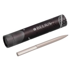 Boligrafo belius rocket b aluminio color minimalista gris tinta azul caja cilindrica