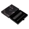 Roller y funda de similpiel belius space b color minimalista negro tinta azul caja de diseño