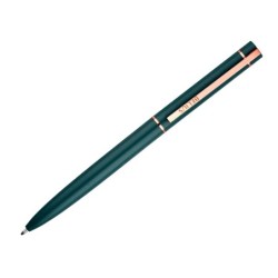 Boligrafo belius rose aluminio color verde oliva/oro rosa tinta azul caja de diseño
