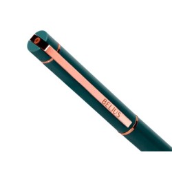 Boligrafo belius rose aluminio color verde oliva/oro rosa tinta azul caja de diseño
