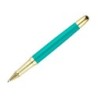 Boligrafo y estuche belius soiree color art deco turquesa y dorado tinta azul caja de diseño