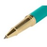 Boligrafo y estuche belius soiree color art deco turquesa y dorado tinta azul caja de diseño