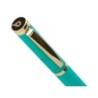 Boligrafo belius soiree aluminio color art deco turquesa y dorado tinta azul caja de diseño
