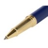 Boligrafo belius soiree aluminio color azul marino y dorado tinta azul caja de diseño