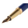 Pluma belius soiree aluminio color art deco azul marino y dorado tinta azul caja de diseño