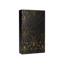 Boligrafo y estuche belius soiree color negro y dorado tinta azul caja de diseño