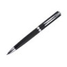 Boligrafo y estuche belius turbo aluminio textura punteada negro y plateado tinta azul caja de diseño