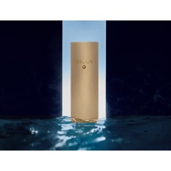 Boligrafo belius neptuno aluminio textura wavy color caqui tinta azul caja de diseño