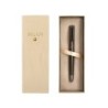 Pluma belius neptuno aluminio textura wavy color caqui tinta azul caja de diseño