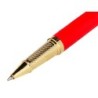 Boligrafo y estuche belius passion dor aluminio textura cepillada color rojo y dorado tinta azul caja de diseño