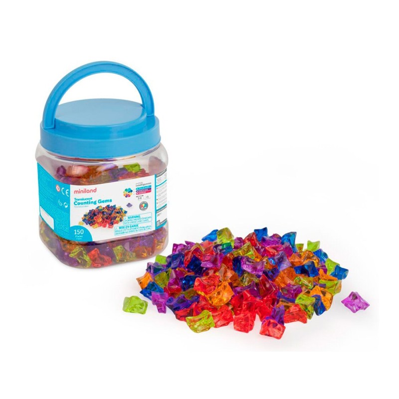 Juego didactico miniland gemas para contar translucidas
