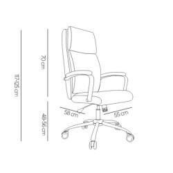 Silla direccion q-connect leo respaldo alto regulable en altura 1170  80 mm alto ancho 650 mm profundidad 700