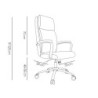 Silla direccion q-connect leo respaldo alto regulable en altura 1170  80 mm alto ancho 650 mm profundidad 700