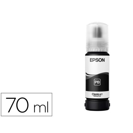 Tinta epson t114 eco tank et-8500 / 8550 negro photo botella 70 ml